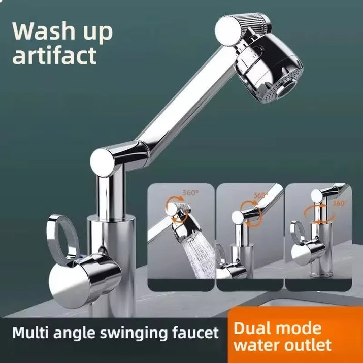 Revolutionary 1080° Rotating Kitchen and Bathroom Faucet - Multifunctional Cold and Hot Water Tap for Effortless Cleaning