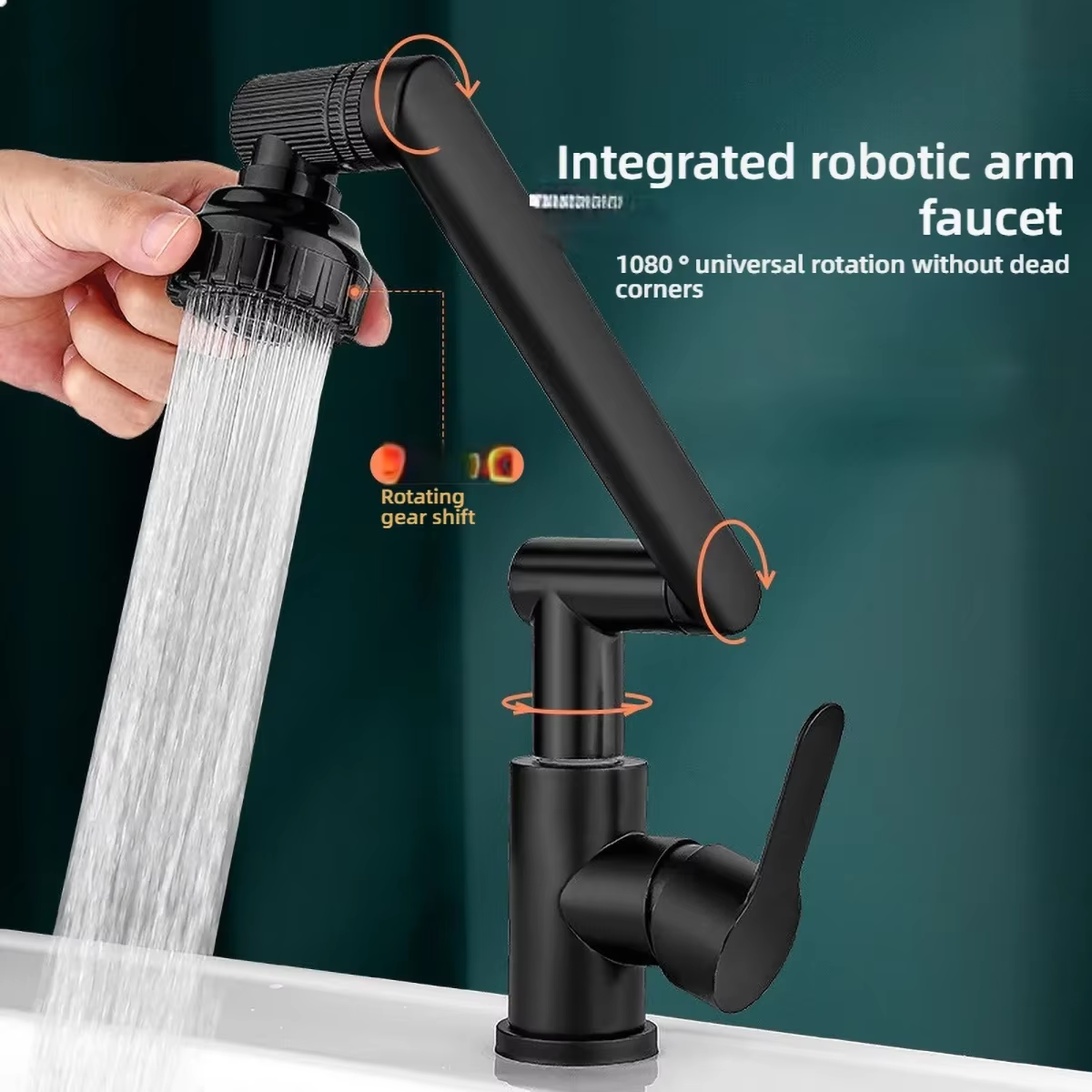 Revolutionary 1080° Rotating Kitchen and Bathroom Faucet - Multifunctional Cold and Hot Water Tap for Effortless Cleaning