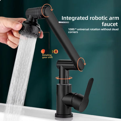 Revolutionary 1080° Rotating Kitchen and Bathroom Faucet - Multifunctional Cold and Hot Water Tap for Effortless Cleaning
