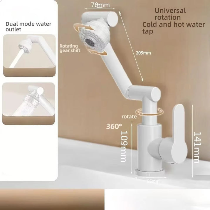 Revolutionary 1080° Rotating Kitchen and Bathroom Faucet - Multifunctional Cold and Hot Water Tap for Effortless Cleaning